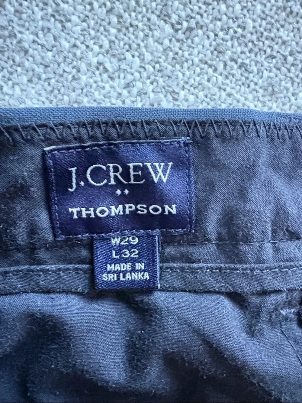 J. Crew Thompson Slate Blue Men Tapered Dress Pants 29x32 Slim Flat‎ Front